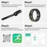 Loluka Smart Ring with Step Tracker Health Tracker with Sleep Monitor Heart Rate Monitor Family Care Fitness Ring Fitness Tracker No Subscription Fee for Android iOS Black 11 - Image 3