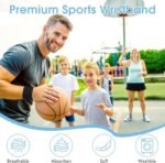 8 Pcs Sports Wrist Sweat Bands for Men & Women， Absorbent Wrist Sweatbands Tennis Wristbands, Elastic Wrist Bands for Sweat for Basketball Tennis Football Gym Running Working Out - Image 5