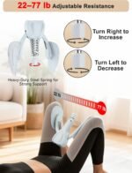 Pelvic Floor Exercise Devices 77 lb Adjustable Kegel Inner Thigh Exerciser and Hip Trainer Workout Equipment for Home Postpartum Recovery Women Men, with Band - Image 4