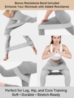 Pelvic Floor Exercise Devices 77 lb Adjustable Kegel Inner Thigh Exerciser and Hip Trainer Workout Equipment for Home Postpartum Recovery Women Men, with Band - Image 7