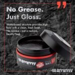 Gummy Professional - Hair Wax for Men - Ultra Hold Styling Pomade for Dry, Damp Hair - Water-Based Texturizing Clay Paste with Provitamin B5 & Keratin - Strong Hold - Alcohol & Paraben-Free - 150ml - Image 4