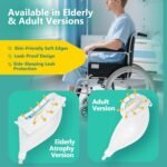 Wearable Urine Collector Comfortable and Adjustable with Breathable Cotton Fixing Pants, Urine Catching Capsule, Two Urinary Drainage Bags 2000ml and 1000ml, Elderly Men Black - Image 5