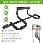 NOWAKE New Version Multi-Grip Pull up bar For Doorway,330lbs Heavy Duty 47.3 Inch Extra Width Portable Functional Ergonomic Design Door Frame Pull Up Bar With USA Patent For Home Gym Exercise - Image 3