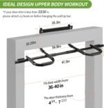NOWAKE New Version Multi-Grip Pull up bar For Doorway,330lbs Heavy Duty 47.3 Inch Extra Width Portable Functional Ergonomic Design Door Frame Pull Up Bar With USA Patent For Home Gym Exercise - Image 4