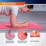 Circuit Fitness by Marcy Non-Slip Multi-Purpose Exercise Yoga Mats with Carrying Strap Multi-Thickness, Multi-Color Options - Image 5