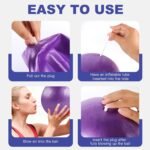 Guirnd Pilates Ball 2P, 9 Inch Workout Ball for Women Men Kid Toddler, Small Exercise Ball with Pump for Physical Therapy, Stability, Stretching, Barre, Yoga, Core(Pink & Purple) - Image 4