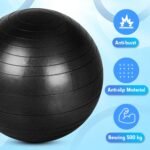 Honoson 3 Pcs Yoga Ball 55/65/75cm Exercise Ball for Working Out Birthing Pregnancy Gym Physical Therapy Balance Stability Fitness, Quick Pump Included - Image 4