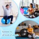 Honoson 3 Pcs Yoga Ball 55/65/75cm Exercise Ball for Working Out Birthing Pregnancy Gym Physical Therapy Balance Stability Fitness, Quick Pump Included - Image 6