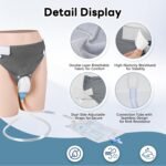 Wearable Urine Collector with 2 Urine Bags (1000ml & 2000ml), 1.2M Tube & Adjustable Pants - Secure & Comfortable Design for Elderly Men Grey - Image 5