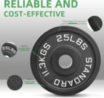Fitvids 2-Inch Olympic Cast Iron Weight Plate for Strength Training & Weightlifting, Multiple Sizes - Image 4