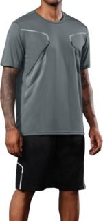 BUYJYA 3 Pack Men's Gym Shorts Shirt Set Workout Athletic Basketball Running Football Elastic Waist with Pocket Gifts - Image 3
