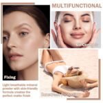 Mineral Sunscreen Setting Powder for Face & Scalp, SPF 35 Mineral Brush Powder Sunscreen Oil Control Matte Finish Long Lasting Lightweight Breathable for All Skin Tones Types-03 Medium - Image 6