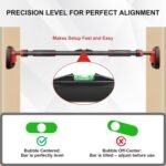 TOPOKO Pull Up Bar for Doorway, Strength Training Chin Up Bar without Screws – Adjustable Width with Locking Mechanism, Non-Slip Heavy Duty Pull-up Bar for Home Gym, Max Load 440lbs - Image 6