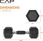 CAP Barbell Coated Dumbbell Weights with Padded Grip 10-Pound, Single - Image 4