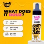 The Doux Curl Cream & Setting Mousse for Curly Hair CRAZYSEXYCURL Honey Foam for Heatless Curls Overnight, Frizz Control, Shine & Moisture – Curly Hair Styling Product with Aloe & Silk Amino Acids - Image 5