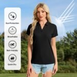 Women's Polo Shirts Short Sleeve Quick Dry UPF 50+ Sun Protection Business Casual Collared Shirt Tennis Golf Shirt Work Tops - Image 5