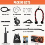 SERTT Cable Pulley System Gym, Power Rack Pulley Attachment with 2-in-1 LAT Pull Down Bar and Upgraded Loading Pin,Used for Triceps Pulldown, Biceps, Back, Shoulder - Image 3