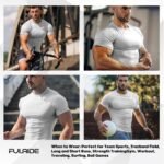 Men's Compression Quick Dry Short Shirts UPF 50+ UV Sun Protection Workout Undershirts Weatherproof Rash Guard - Image 3