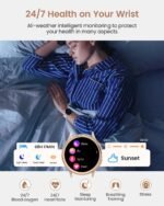 Smart Watches for Women, Smart Watch with 24/7 Heart Rate, Sleep Monitor, Answer/Make Calls, 400+ Watch Face, 70+ Sport Modes, Waterproof Activity Fitness Tracker Smartwatch for Android & iPhone - Image 4