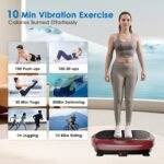 Vibration Plate Exercise Machine - Whole Body Workout Vibration Platform Lymphatic Drainage Machine for Weight Loss Home Fitness with Resistance Bands Remote - Image 3
