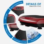 Vibration Plate Exercise Machine - Whole Body Workout Vibration Platform Lymphatic Drainage Machine for Weight Loss Home Fitness with Resistance Bands Remote - Image 6