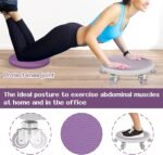 6 Caster Ab Roller, Ab Exercise Equipment with Knee Pads, Ab Roller Wheel for Core Exercise, Abdominal Strength Training for Home Gym, 360° Silent Ab Workout Equipment - Image 3