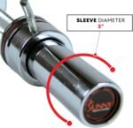 Sunny Health & Fitness Olympic Dumbbell Bar with 2-inch Sleeves, Chrome Finish, Spin-Lock Collars, Optional in Size - Image 6