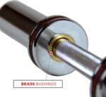 Sunny Health & Fitness Olympic Dumbbell Bar with 2-inch Sleeves, Chrome Finish, Spin-Lock Collars, Optional in Size - Image 7
