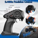 Remote Control Car, 1:18 Scale Rc Cars, All-Terrain RC Truck with LED Light, 20KM/H, Rechargeable, 2WD, 2.4GHz, Sturdy PVC Shell, Remote Control Truck for Boys 4-7 8-12, Beginner - Image 7