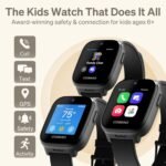 JrTrack 5 Kids Smart Watch by Cosmo | Best Kid-Safe Phone Watch | Precision Real-Time GPS Tracking | Call, Text, Activity, School Settings | Spotify Music | Parental Controls | SOS & Safety Alerts - Image 3