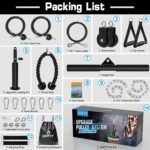 SERTT Weight Cable Pulley System Gym, Upgraded Cable Pulley Attachments for LAT Pull Down, Biceps Curl, Tricep, Arm Workouts - Home Gym Add On Equipment - Image 3