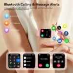 Smart Watch for Men Women (Answer/Make Calls), 1.83" HD Touchscreen Fitness Tracker, 480Hrs Playtime,112+ Sports Modes,Fitness & Sleep Tracker,Health,Fitness Watch for Android/iOS,IP68 Waterproof,Pink - Image 4