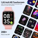 Smart Watch for Men Women (Answer/Make Calls), 1.83" HD Touchscreen Fitness Tracker, 480Hrs Playtime,112+ Sports Modes,Fitness & Sleep Tracker,Health,Fitness Watch for Android/iOS,IP68 Waterproof,Pink - Image 5