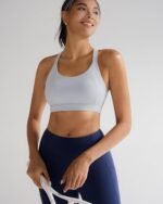 RUNNING GIRL Sports Bra for Women,Y Back Molded Cup Strappy Running Sports Bra with Sewn in Pads - Image 3