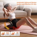 Ab Machine with Resistance Bands for Abdominal Exercise - 3 Levels Adjustable Sit-Up Exercise Equipment for Home Gym, Core & Full Body Workout - Image 3