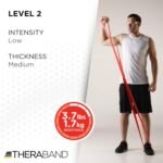 THERABAND CLX Resistance Band with Loops, 5-Foot Band, Red, Medium, Non-Latex, Elastic Band for Exercise, Mobility & Rehab, Stretching, Home Workouts, Color-Coded for Easy Resistance Levels - Image 4
