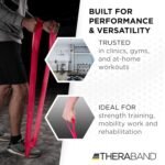 THERABAND CLX Resistance Band with Loops, 5-Foot Band, Red, Medium, Non-Latex, Elastic Band for Exercise, Mobility & Rehab, Stretching, Home Workouts, Color-Coded for Easy Resistance Levels - Image 9
