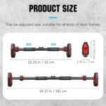 Doorway Pull Up Bar, Strength Training Chin up Bar without Screws, Adjustable 25.55-39.37in Width, Portable Gym Equipment for Doorway - Max Load 440lbs for Home Gym Upper Body Workout - Image 3