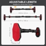 Doorway Pull Up Bar, Strength Training Chin up Bar without Screws, Adjustable 25.55-39.37in Width, Portable Gym Equipment for Doorway - Max Load 440lbs for Home Gym Upper Body Workout - Image 5
