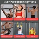Doorway Pull Up Bar, Strength Training Chin up Bar without Screws, Adjustable 25.55-39.37in Width, Portable Gym Equipment for Doorway - Max Load 440lbs for Home Gym Upper Body Workout - Image 6