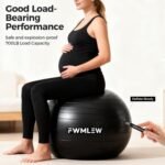 Extra Thick Exercise Yoga Ball, 5-Size Anti-Burst Heavy Duty Stability Gym Ball for Fitness, Core Workout, Pregnancy & Office Chair, Includes Quick Pump - Image 5