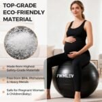 Extra Thick Exercise Yoga Ball, 5-Size Anti-Burst Heavy Duty Stability Gym Ball for Fitness, Core Workout, Pregnancy & Office Chair, Includes Quick Pump - Image 6