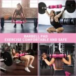 Barbell Pad Set for Squat,10 PCS Hip Thrusts Workout Foam Weight Lifting Bar Cushion with 2 Gym Ankle Straps,3 Hip Resistance Bands,2 Lifting Strap,Barbell Pad and Carry Bag - Image 3
