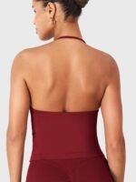 YEOREO SoftHue Impact Longline Strappy Top Women's Halter Workout Tank Tops Backless Gym Longline with Adjustable Strap - Image 5