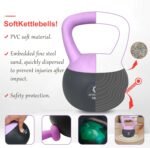Primasole Soft Kettlebell - Anti-Slip Grip, Neoprene Material, Light Gray or Light Blue, Home Workout Kettlebell Weights for Strength Training - Image 5