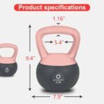Primasole Soft Kettlebell - Anti-Slip Grip, Neoprene Material, Light Gray or Light Blue, Home Workout Kettlebell Weights for Strength Training - Image 6