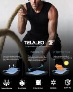 TELALEO 5 Pack Men's Athletic Compression Shirts Sleeveless Workout Tank Top Sports Base Layer Running Basketball - Image 6