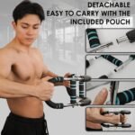 Twister Arm Exerciser – 40-130lbs Adjustable Power Twister Bar with 2 Springs & Training Poster, U Shaped Arm Trainer and Arm Strength Trainer, Chest Workout & Arm Workout Equipment for Men & Women - Image 5