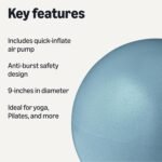 Amazon Basics 9-Inch Mini Pilates Ball, Anti-Burst Exercise Ball for Yoga, Core Training - Image 3