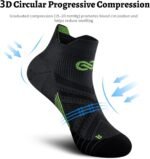 PAPLUS Ankle Compression Sock for Men and Women 2/4/6 Pairs, Low Cut Compression Running Sock with Ankle Support - Image 4